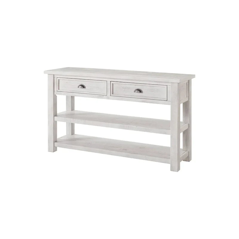 The Gray Barn Downington Consolle da Divano in Legno Massello a 2 Cassetti