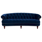 La Rosa 84 Mid-Century Modern Velvet Upholstered Chesterfield Tufted Sofa