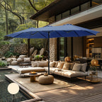 MAISON ARTS Ombrellone Doppio da 4,5 m, Extra Large, per Patio, con Base Inclusa