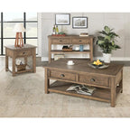 The Gray Barn Downington Consolle da Divano in Legno Massello a 2 Cassetti