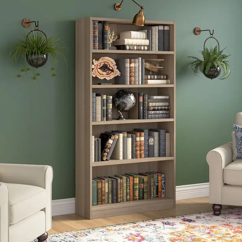 Libreria a 5 ripiani alta universale di Bush Furniture