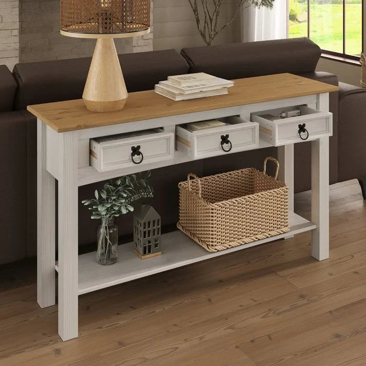 Consolle in Legno con 3 Cassetti Corona | Furniture Dash - N/A
