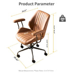 Sedia da ufficio ergonomica in tessuto scamosciato con supporto lombare