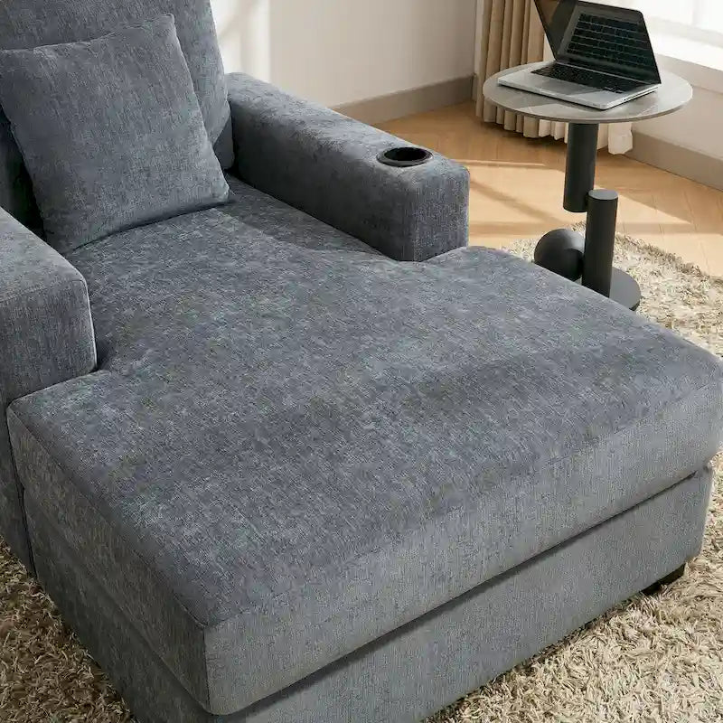 Chaise longue oversize a tre misure con cuscini