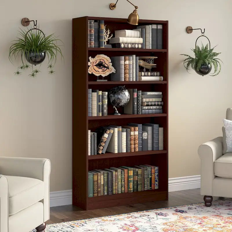 Libreria a 5 ripiani alta universale di Bush Furniture