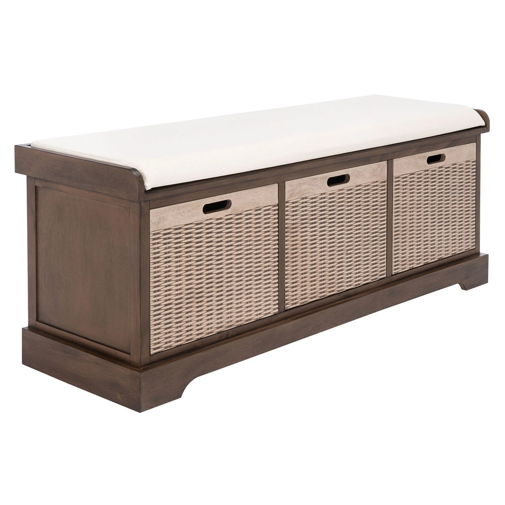 SAFAVIEH Fiorello Panca Contenitore a 3 Cassetti con Cuscino - 47,3 L x 15 P x 19 A - 47Lx15Px19A
