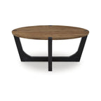 Signature Design by Ashley Hanneforth Tavolino da Caffè Marrone/Nero - 111,76 L x 111,76 P x 48,26 A cm