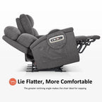 MCombo 60.2 Power Loveseat Recliner Sofa with Massage and Dual Heating, Adjustable Headrest, USB & Type C Port, Fabric