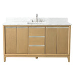 Mobile da Bagno Vanity Art con Lavabo in Ceramica e Top in Marmo Ricomposto