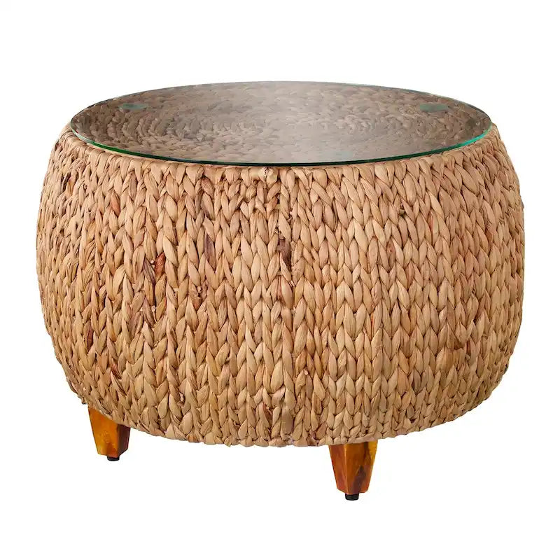 Tavolino SEI Furniture Terraza rotondo in giacinto d'acqua