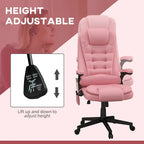 HOMCOM High Back Vibration Massage Office Chair with 6 Vibration Points, Heated Reclining PU Leather Computer Chair