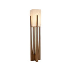Lampade da terra a LED vintage in legno con paralume in tessuto
