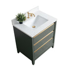 Mobile da Bagno Vanity Art con Lavabo in Ceramica e Top in Marmo Ricomposto