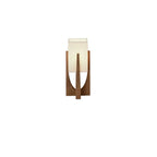 Lampade da terra a LED vintage in legno con paralume in tessuto