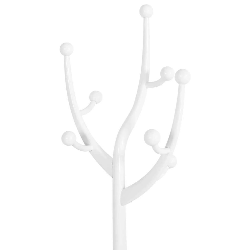 Appendiabiti da terra "ramo d'albero" in legno di gomma con 8 ganci - 24,5L x 70,87H
