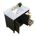 Mobile da Bagno Vanity Art con Lavabo in Ceramica e Top in Marmo Ricomposto