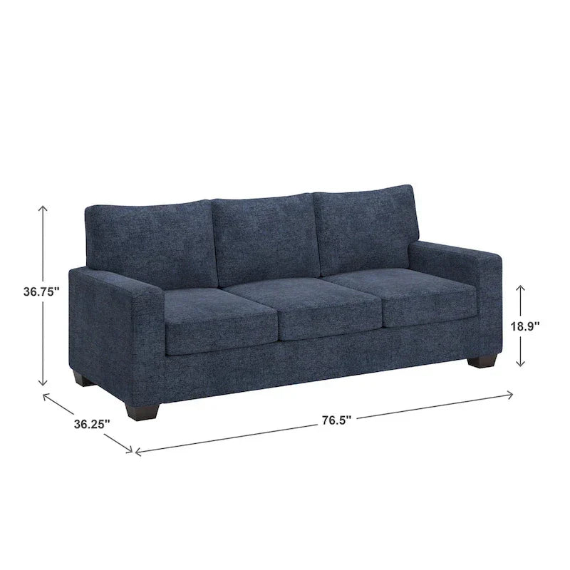 Divano Roros con braccioli quadrati e rivestimento in tessuto di iNSPIRE Q Classic