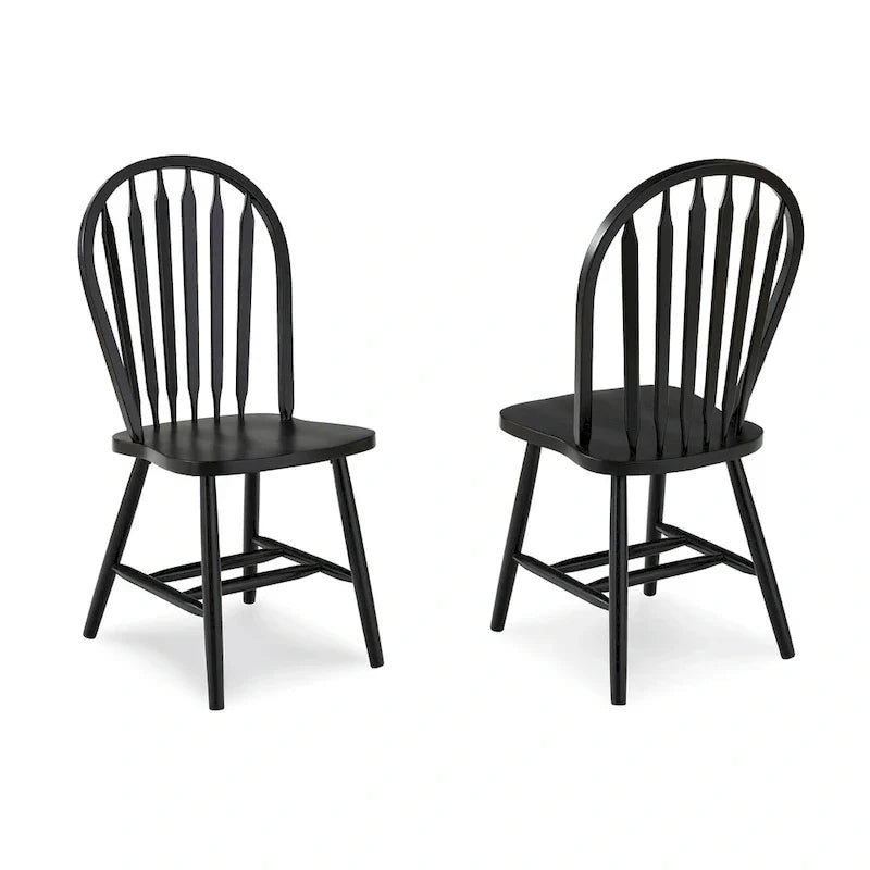 Sedia da pranzo in legno massello Windsor Arrowback