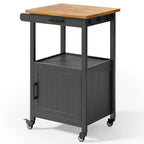 Carrello da Cucina in Legno con Cassetti
