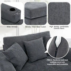 Chaise longue oversize a tre misure con cuscini