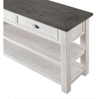 The Gray Barn Downington Consolle da Divano in Legno Massello a 2 Cassetti