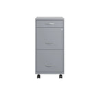 Space Solutions Cassettiera in metallo a 3 cassetti per documenti, profonda 18
