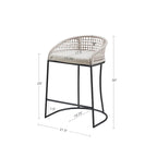 Madison Park Carmel Woven Counter Stool 25