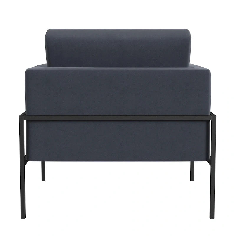 HomePop Modern Upholstered Club Chair w/Metal Frame