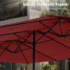 MAISON ARTS Ombrellone Doppio da 4,5 m, Extra Large, per Patio, con Base Inclusa