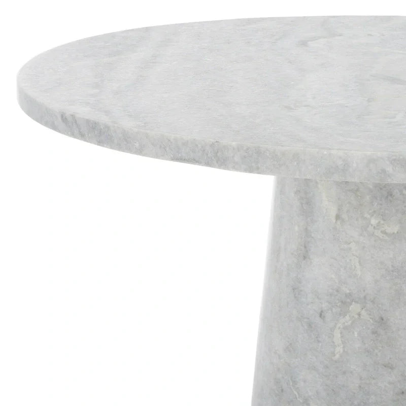 Tavolino d'appoggio rotondo alto in marmo Ghicu di SAFAVIEH Couture - 55,8 cm L x 53,3 cm P x 61 cm A - 53,3x53,3x61 cm