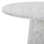 Tavolino d'appoggio rotondo alto in marmo Ghicu di SAFAVIEH Couture - 55,8 cm L x 53,3 cm P x 61 cm A - 53,3x53,3x61 cm