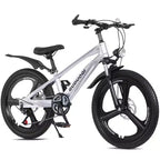 NAYSAYE Bicicletta da montagna per bambini da 20 pollici con trasmissione a 7 velocità e telaio in lega di magnesio per ragazzi e ragazze di età 8-12 anni, 57.09*21.65*29.92