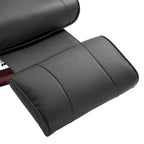 HomCom Faux Leather Adjustable Manual Swivel Base Recliner Chair with Comfortable and Relaxing Footrest
