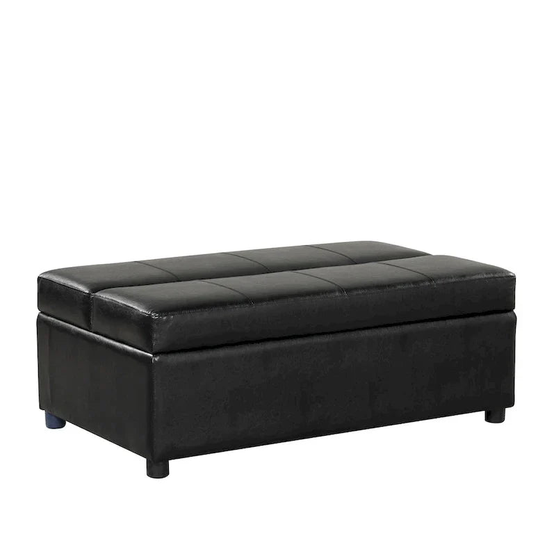 Divano letto pieghevole estraibile a forma di pouf singolo con materasso, letto per gli ospiti convertibile, divano letto rivestito in PU