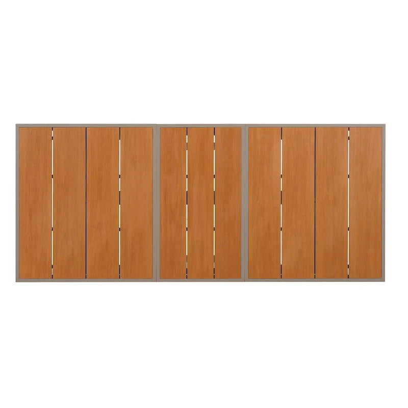 Set da pranzo all'aperto di 7 pezzi con tavolo allungabile e 6 sedie con braccioli