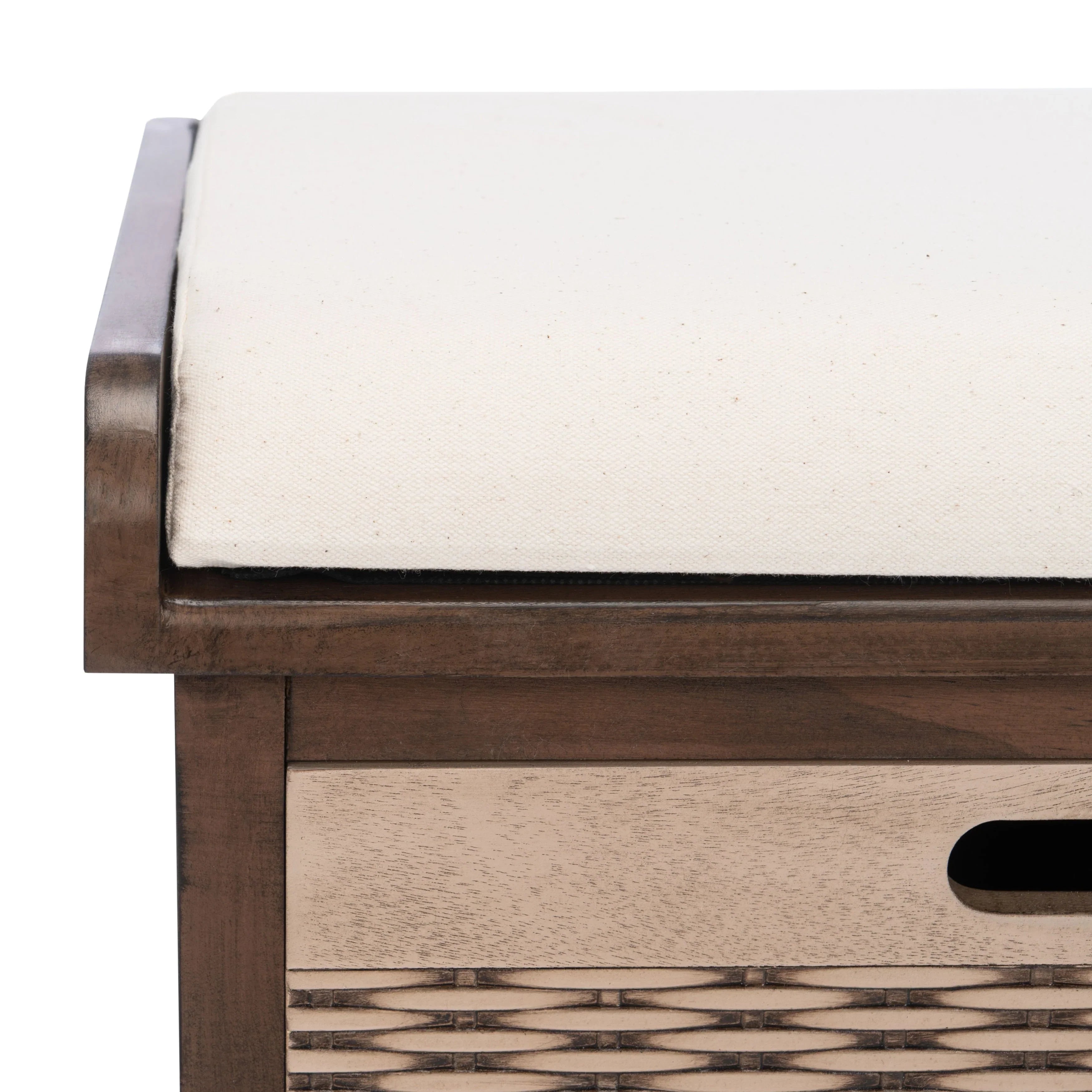 SAFAVIEH Fiorello Panca Contenitore a 3 Cassetti con Cuscino - 47,3 L x 15 P x 19 A - 47Lx15Px19A