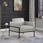 HomePop Modern Upholstered Club Chair w/Metal Frame