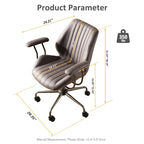 Sedia da ufficio ergonomica in tessuto scamosciato con supporto lombare