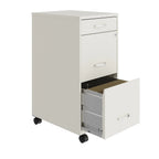 Space Solutions Cassettiera in metallo a 3 cassetti per documenti, profonda 18