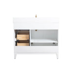Mobile da Bagno Vanity Art con Lavabo in Ceramica e Top in Marmo Ricomposto