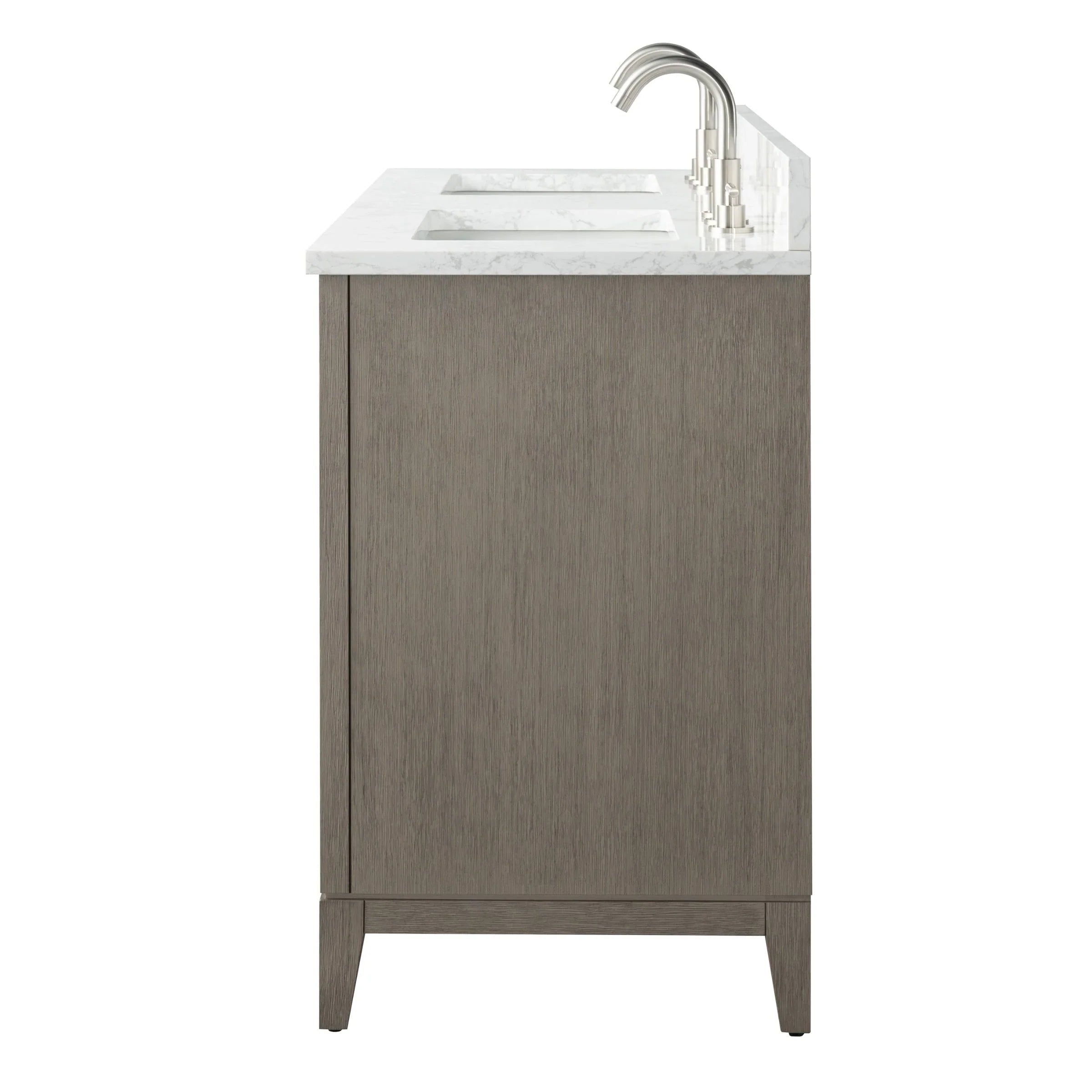 Mobile da Bagno Vanity Art con Lavabo in Ceramica e Top in Marmo Ricomposto