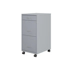 Space Solutions Cassettiera in metallo a 3 cassetti per documenti, profonda 18