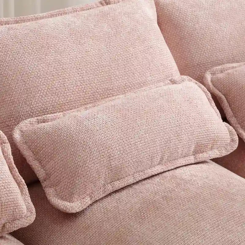 Divano componibile Cloud per soggiorno, divano a U moderno in ciniglia/bouclé, comodo divano letto modulare con doppia chaise longue