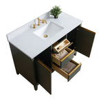 Mobile da Bagno Vanity Art con Lavabo in Ceramica e Top in Marmo Ricomposto
