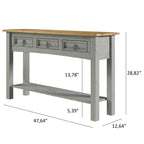 Consolle in Legno con 3 Cassetti Corona | Furniture Dash - N/A
