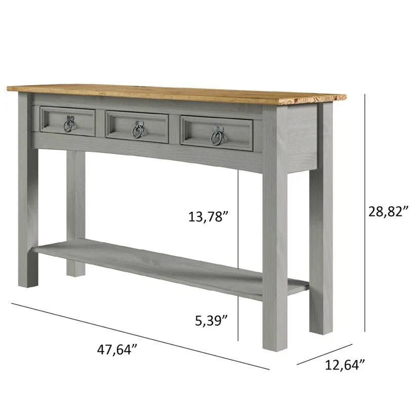 Consolle in Legno con 3 Cassetti Corona | Furniture Dash - N/A