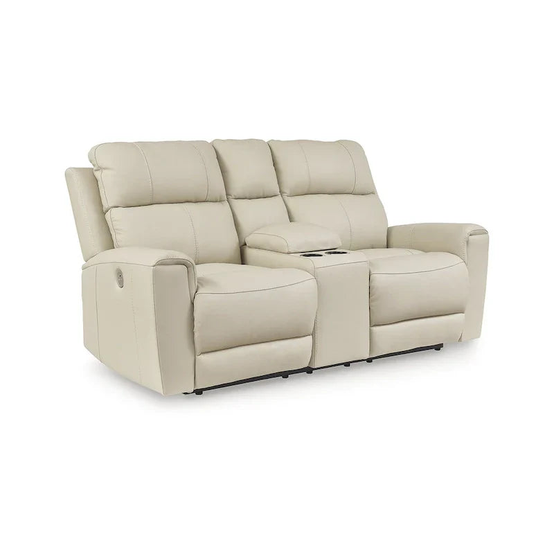 Divanetto reclinabile elettrico Signature Design by Ashley Dahlmoore Beige con console - 76 L x 42 P x 40 A