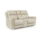 Divanetto reclinabile elettrico Signature Design by Ashley Dahlmoore Beige con console - 76 L x 42 P x 40 A