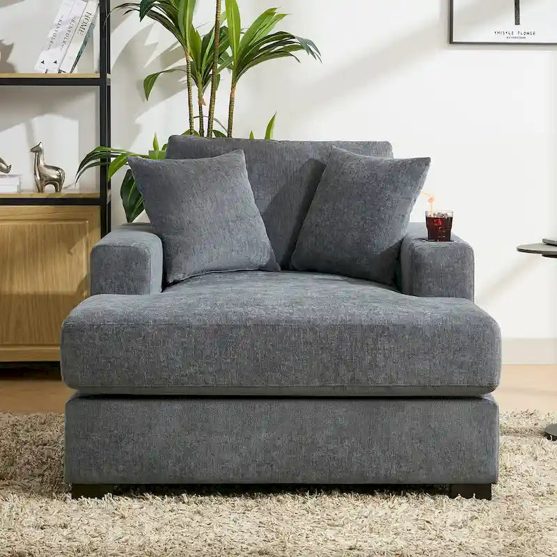 Chaise longue oversize a tre misure con cuscini