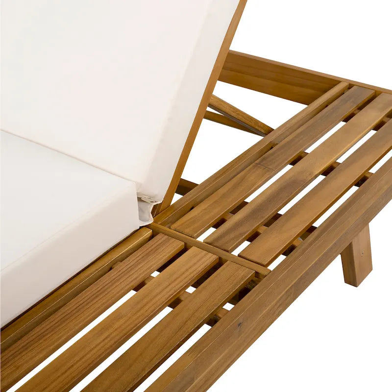 Christopher Knight Home - Set di 2 Chaise Lounge da Esterno in Acacia Michael